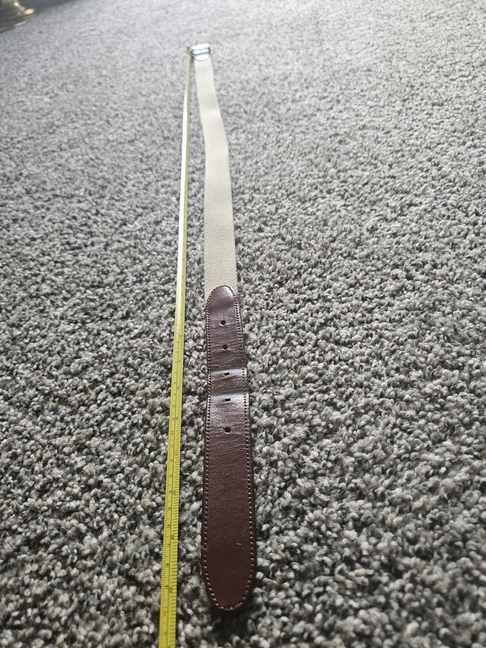 L.L. Bean Tan Embossed Leather Belt - Picture 7 of 7